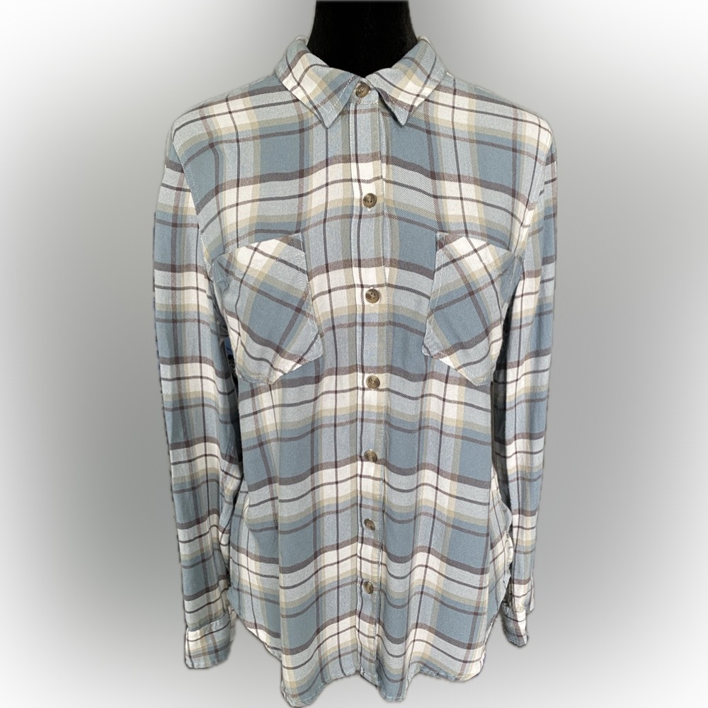Lucky Brand Classic Fit Plaid Flannel Shirt - Size Medium